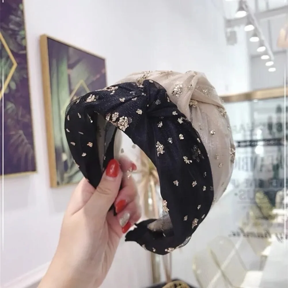 Gray Tulle Knot headband